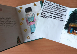 Kartki świąteczne - prace na konkurs językowo-plastyczny.