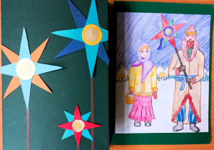 Kartki świąteczne - prace na konkurs językowo-plastyczny.