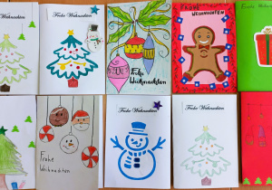 Kartki świąteczne w języku niemieckim.
