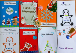Kartki świąteczne w języku niemieckim.