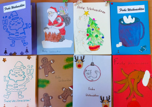 Kartki świąteczne w języku niemieckim.