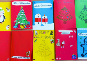 Kartki świąteczne w języku niemieckim.