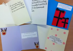 Kartki świąteczne w języku niemieckim.