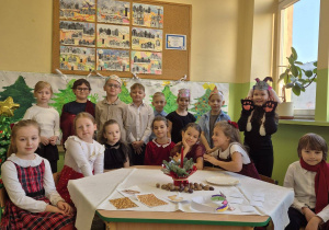 Przedstawienie świąteczne w wykonaniu klasy 2a.