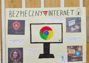 Plakat wykonany podczas Dnia Bezpiecznego Internetu.