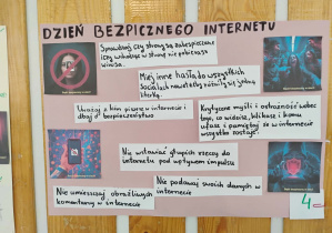 Plakat wykonany podczas Dnia Bezpiecznego Internetu.