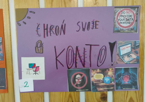 Plakat wykonany podczas Dnia Bezpiecznego Internetu.