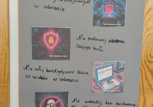 Plakat wykonany podczas Dnia Bezpiecznego Internetu.