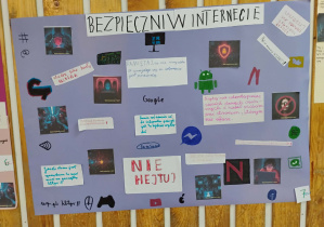 Plakat wykonany podczas Dnia Bezpiecznego Internetu.