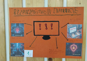 Plakat wykonany podczas Dnia Bezpiecznego Internetu.